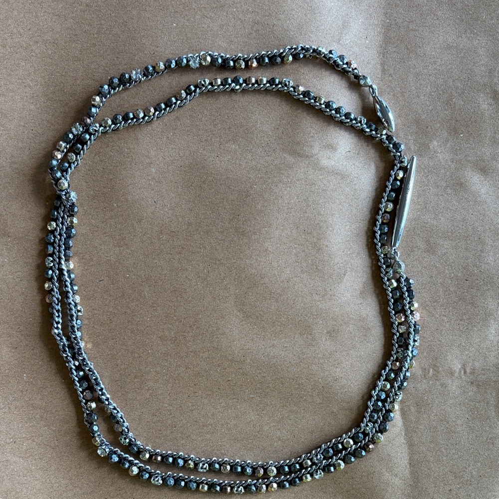 Stella & Dot Zoe Lariat Silver Necklace